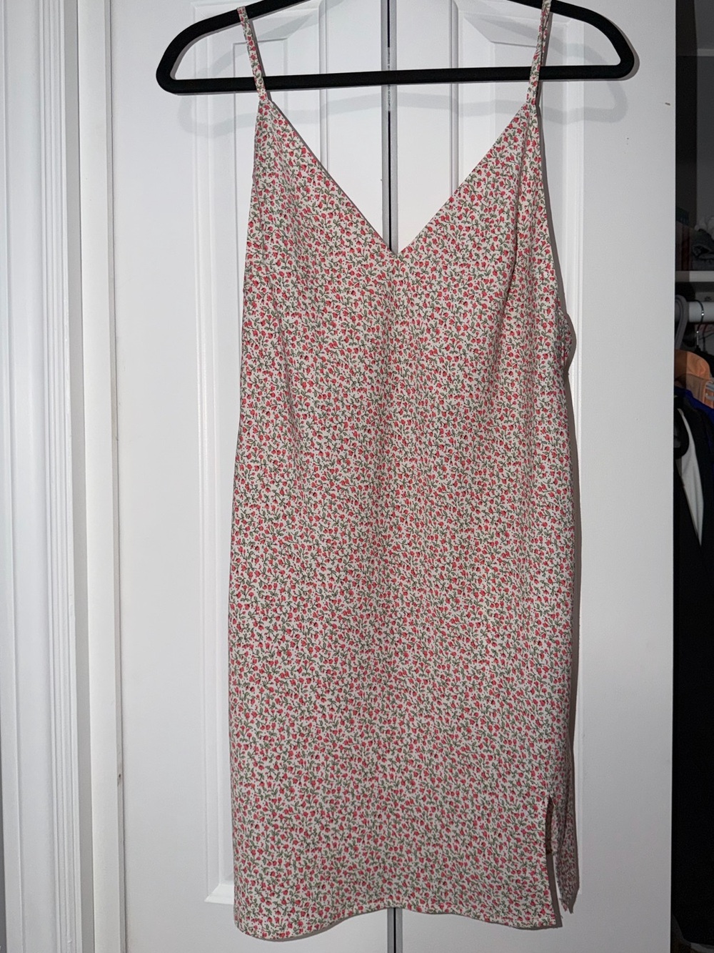 Princess Polly Pink and Cream Floral Slip Dress